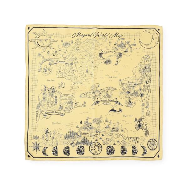 【TOMORROWLAND GOODS】manipuri MAGIC MAP シルクスカーフ