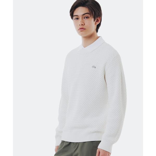 【ラコステ　メンズ】ラコステ LACOSTE バスケットニットクルーネックセーター
