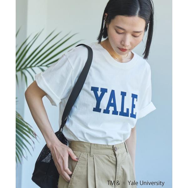 【coen】YALE別注ロゴプリントバック刺繍Tシャツ