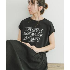 【アイテムズ アーバンリサーチ（レディース）】ルーズロゴフレンチTシャツ｜magaseekp