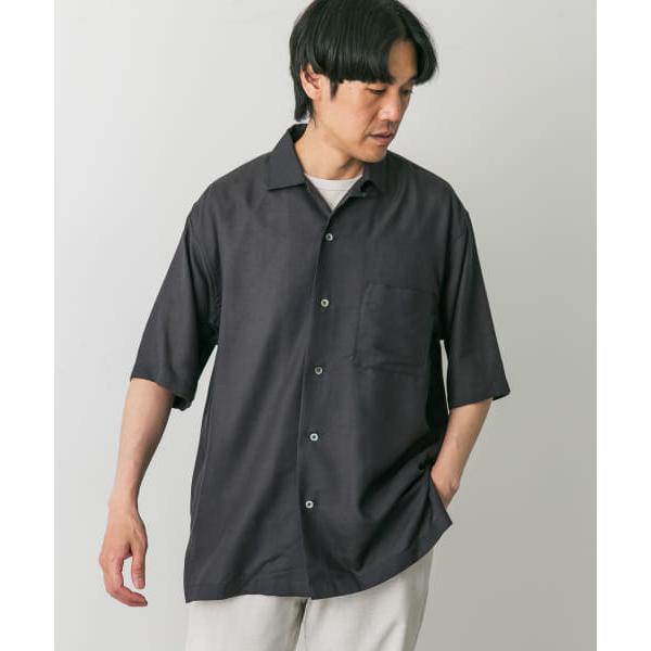 【アーバンリサーチドアーズ】リネン/シルク混 オープンカラーシャツ