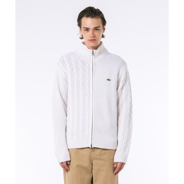 【ラコステ　メンズ】ラコステ LACOSTE クレイジーニッティングハイネックジップカーディガン