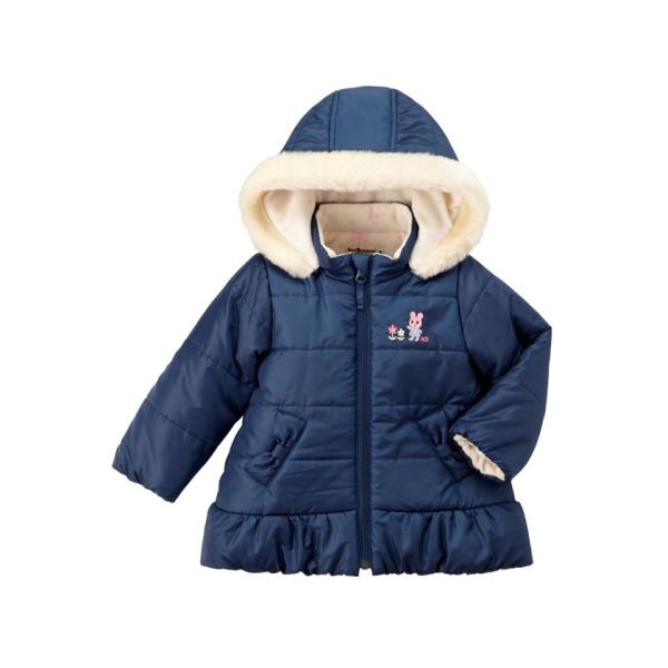 【ミキハウスホットビスケッツ】裏フリース フード取り外し 中綿ジャンパー