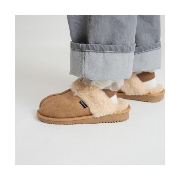 【branshes】フェイクムートン/ファーサボサンダル