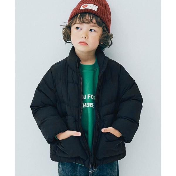 【ピードットプルミエ】ほわほわ中綿のスタンドカラーパファージャケット マシンウォッシャブル