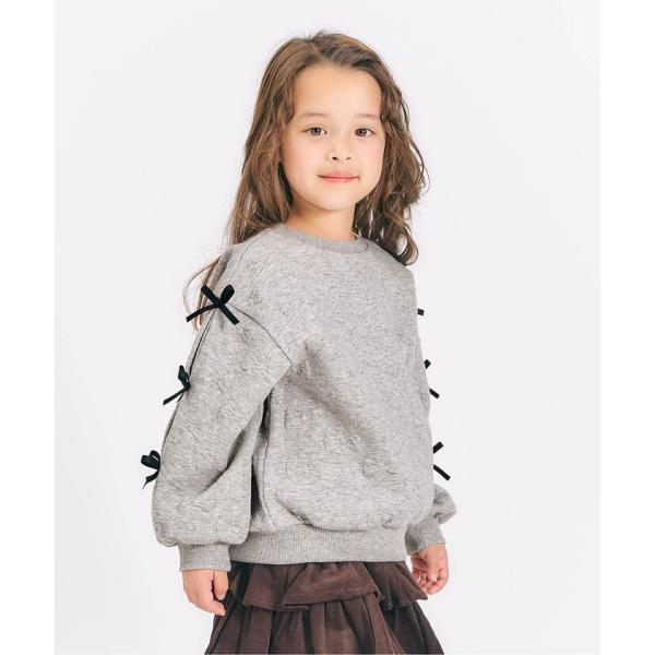 【アプレレクール】袖リボンキルトトレーナー