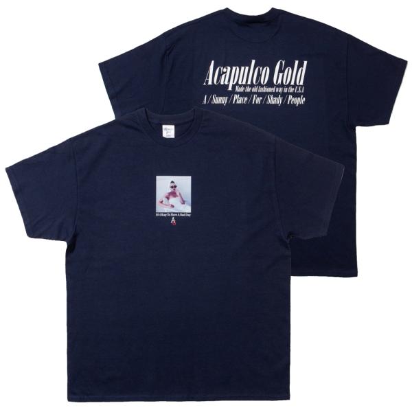 アカプルコゴールド Tシャツ ACAPULCO BAD DAY TEE [NAVY]