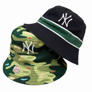 ニューエラ バケットハット リバーシブル NEW ERA NEWYORK YANKEES REVERSIBLE BUCKET HAT [NAVY/FAKE CAMO]