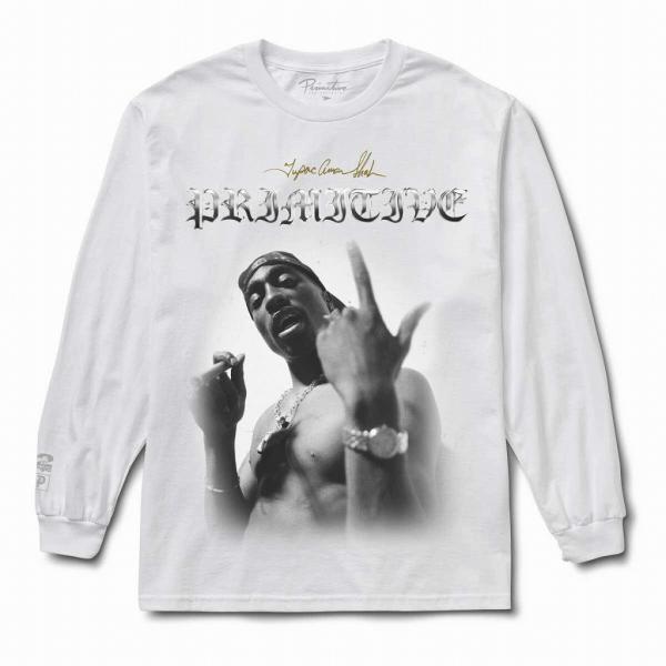 PRIMITIVE 2PAC 長袖 Ｔシャツ ONE L/S TEE [WHITE]