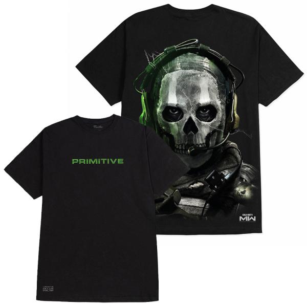 PRIMITIVE CALL OF DUTY Tシャツ GHOST TEE [BLACK]