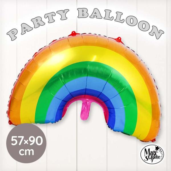 風船 バルーン 飾り 虹 レインボー 【レインボー】 90×57cm パーティー フィルムバルーン ...