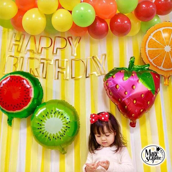 送料無料 飾りつけ セット 誕生日 バースデー ハーフバースデー 【フルーツパーティーデコレ】 海外...