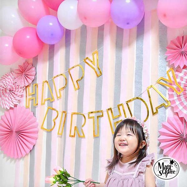 送料無料 誕生日 飾り ピンクパーティー  ピンク 風船 女の子 バースデー  飾り付け お祝い ガ...