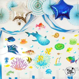 ウォールステッカーのスクウェア 海の生き物 テーマ別 Yahoo ショッピング