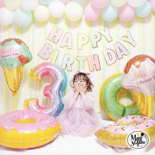 ふんわりドルチェデコレ 誕生日 飾りつけ バルーン