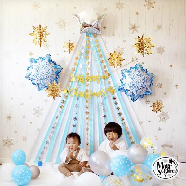 Big ツリー ブルーデコレ クリスマス 飾りつけ バルーン