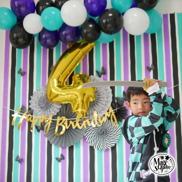 きめつ誕生日フォトブース 誕生日 飾りつけ バルーン