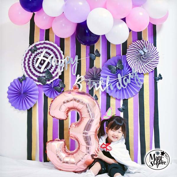 こちょう誕生日フォトブース 誕生日 飾りつけ バルーン