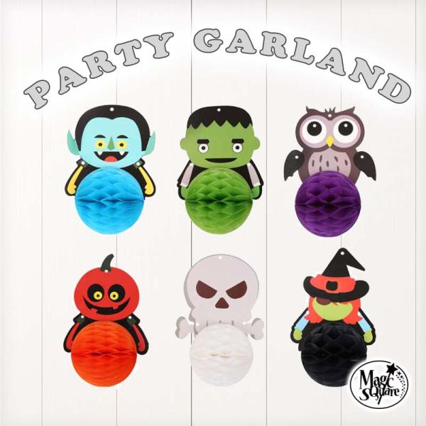 ハロウィン 飾り ハニカムボール セット 飾り付け 2WAYハロウィンハニカムボール6個セット