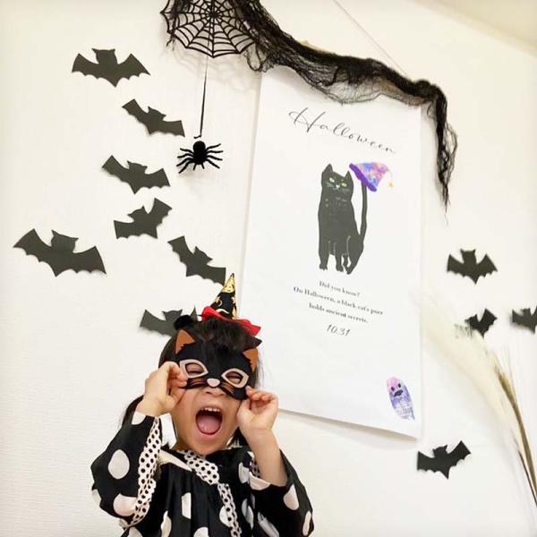 ハロウィン 飾り タペストリー ハロウィンタペストリー 飾り付け おしゃれ 英字 文字 シンプル ナ...