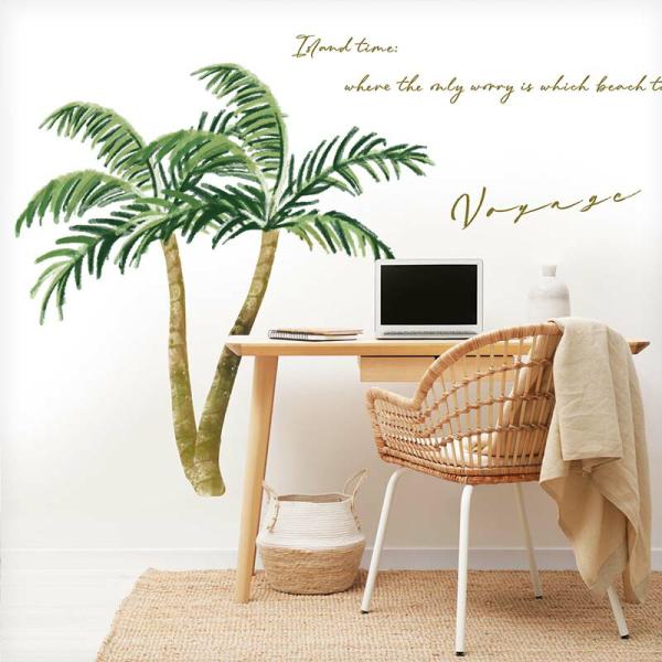 ウォールステッカー ヤシの木 ヤシ リゾート 南国風 【palm tree】 はがせる 壁 シール ...