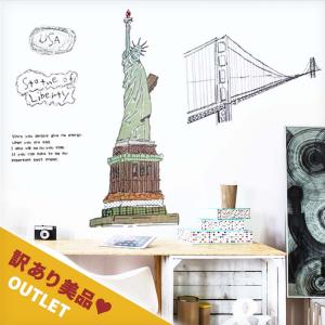 ◆セール◆ お試し ウォールステッカー 【自由の女神】 はがせる 壁 シール ステッカー 壁紙 飾りつけ かわいい おしゃれ 韓国 韓国インテリア