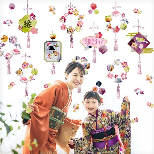 ウォールステッカー ひな祭り 【良縁リース】 貼ってはがせる 壁 シール 賃貸OK ひなまつり 雛祭...