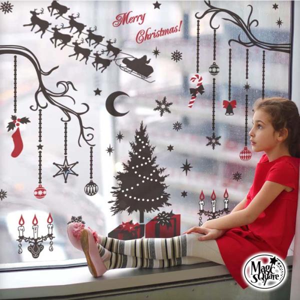 ウォールステッカー クリスマス 飾り 【素敵なメリークリスマス】 はがせる 壁 シール ステッカー ...