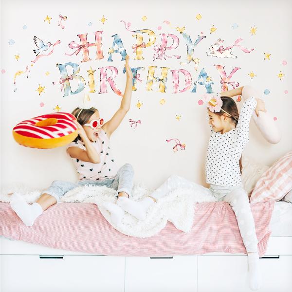 ウォールステッカー ハーフバースデー バースデー 誕生日 【バースデーロゴ/A】 1歳 2歳 男の子...