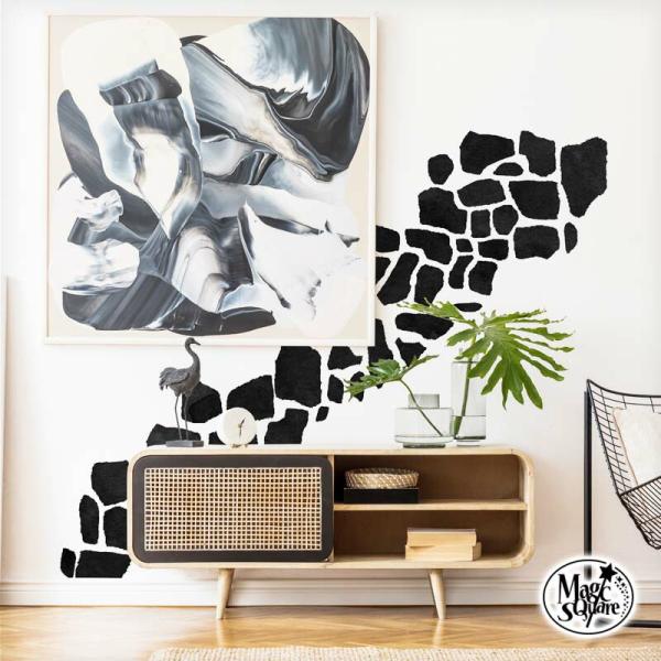 アニマルフレークステッカー　ブラックキリン　受注生産