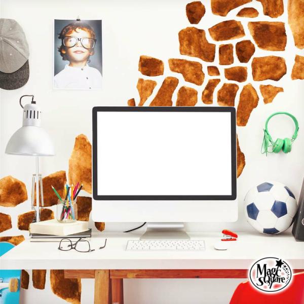 アニマルフレークステッカー　リアルキリン　受注生産