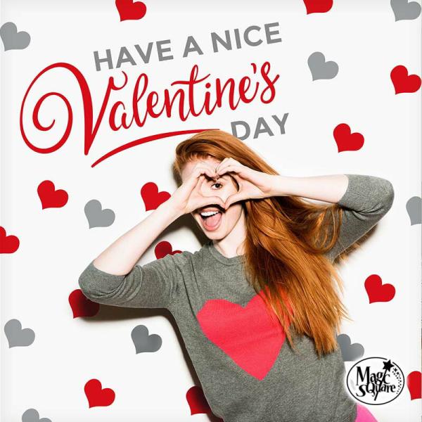 ウォールステッカー 【バレンタインロゴ】 受注印刷