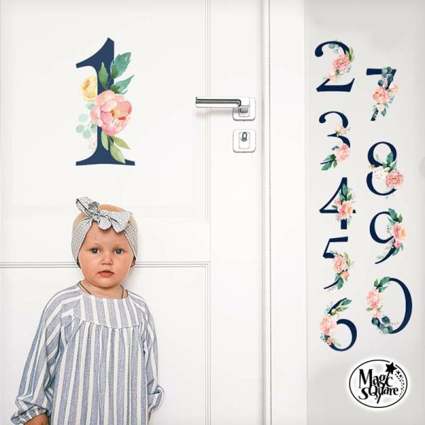 ウォールステッカー オシャレ数字 ガーデン はがせる シール 壁紙  誕生日 飾り バースデー 飾り...