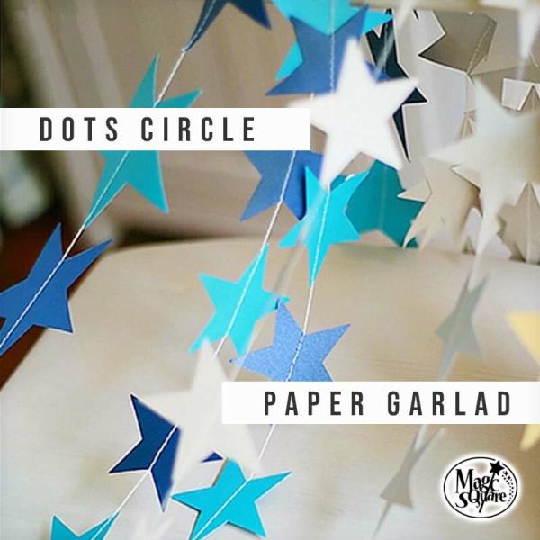 ドットガーランド ブルースター 海外風 誕生日 飾り バースデー