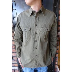 バズリクソンズ BUZZ RICKSON'S  BR29174  HERRINGBONE WORK SHIRTS オリーブ｜MAGIC-U&Co.