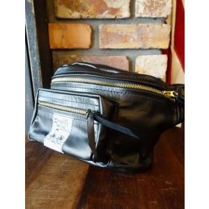 ラングリッツ レザー Langlitz Leathers ウエストバッグ Outside Pocket Waist Bag BLACK｜magic-u-co