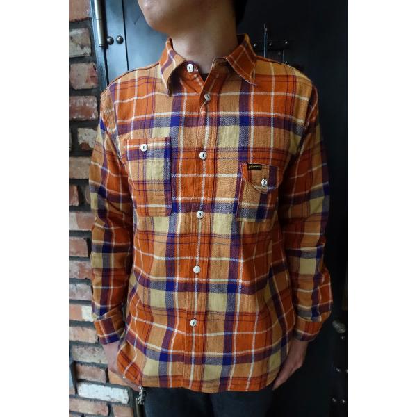 フェローズ PHERROWS 22W-750ws-C シャツ ORANGE
