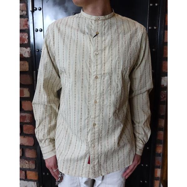 プリクエル PREQUEL S1001 Stand-up Collar Shirt シャツ ベージュ