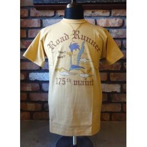 トイズマッコイ TOYS McCOY TMC1706 MILITARY TEE SHIRT ROAD RUNNER "175TH MAINT" [イエロー]｜magic-u-co