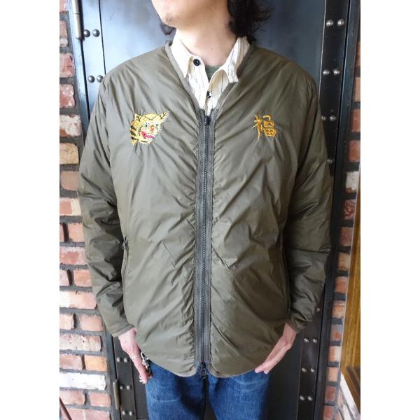 タイオン TAION ジャパンスペシャル リバーシブル ベトジャン ダウンジャケット ダークオリーブ