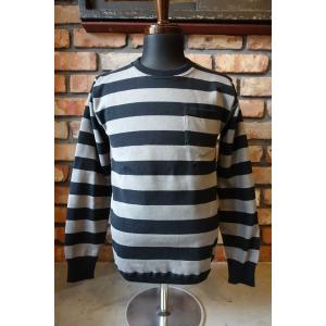 ウエストライド WEST RIDE 17SS CLASSIC RIB BORDER L/S SWEATER  [BLACK/GRAY]｜magic-u-co