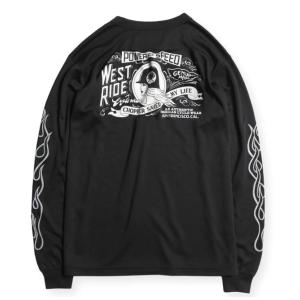 ウエストライド WEST RIDE 25SS POWER DRY LONG TEE-2: AND SPEED BLK