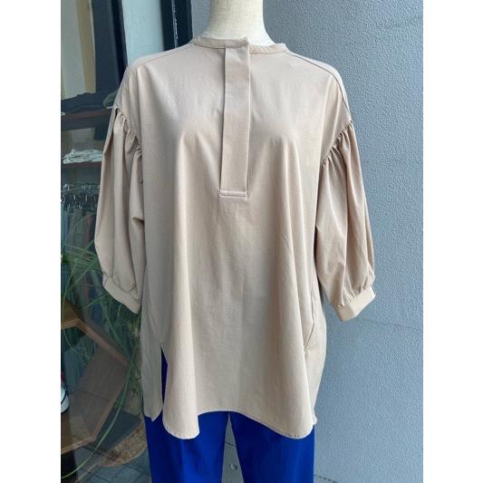 Hunch(ハンチ) 　WTN4366-05ベージュ　アイスタッチデザインブラウス　接触冷感