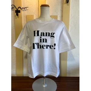 NARU/ナル　ハイゲージ天竺　Hang in thher-Tee ロゴＴシャツ　649235-09ホワイト｜magic-u-ladys