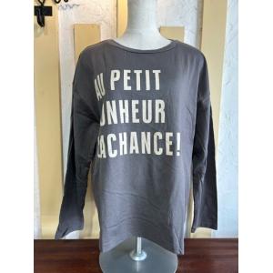 NARU/ナル　起毛クラシック天竺"LACHANCE"プリントL/S−Tee　650080-05スチールグレー｜magic-u-ladys