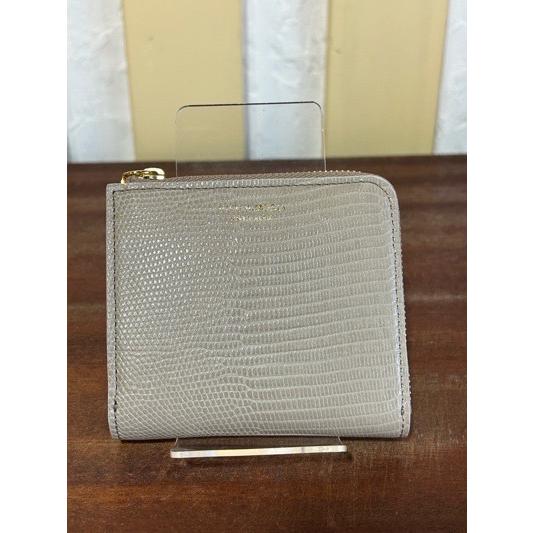 VIOLA d'ORO/ヴィオラドーロ　リザード型押しレザー　二つ折りL字型財布　V-5056 トー...