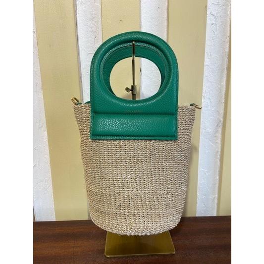 VIOLA d&apos;ORO/ヴィオラドーロ　MIRO V-8488 アバカ製　レザーハンドル２WAYバス...