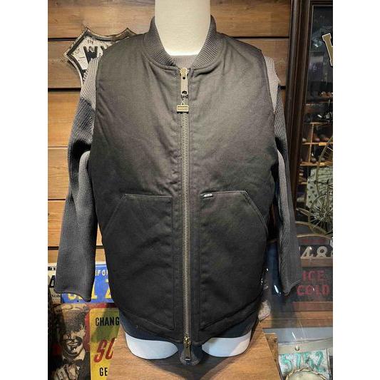 ブルコ/BLUCO ベスト 155-35-013 RIB COLLAR DUCK VEST BLK