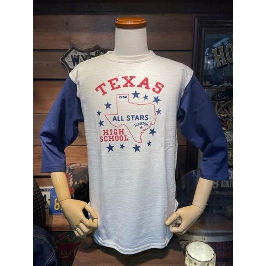 ウエアハウス/WAREHOUSE Lot 4800 7分袖ベースボールT（クルーネック） TEXAS...