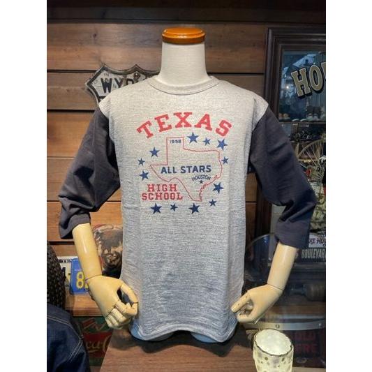 ウエアハウス/WAREHOUSE Lot 4800 7分袖ベースボールT（クルーネック） TEXAS...